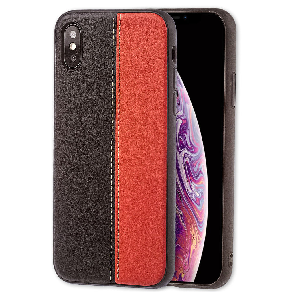 Emuler Badeværelse rense Lilware Bicolor PU Leather Phone Case for Apple iPhone XS Max. Red / B –  Xcessor