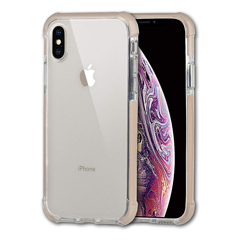 Xcessor Clear Hybrid TPU Phone Case for Apple iPhone X / iPhone XS. With  Shock Absorbing Rubber Layer on the Edges and Reinforced Corners. Clear /  